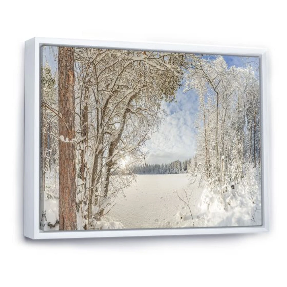 Lake Winter Woods  Wall Art