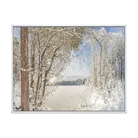 Toile « Lake Winter Woods