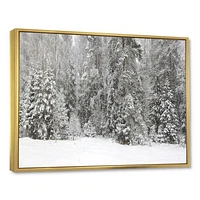 Toile « Foggy Winter Forest Panorama