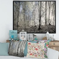 Toile imprimée « Dark Morning Forest Panorama »