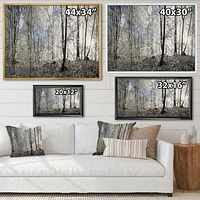 Dark Morning Forest Panorama  Canvas Wall Art Print