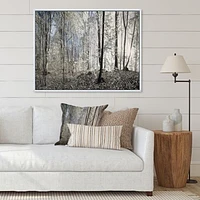 Dark Morning Forest Panorama  Canvas Wall Art Print