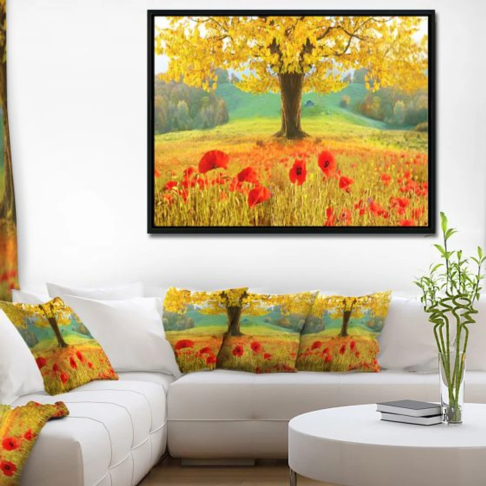 Beautiful Autumn Yellow Tree  Wall Art