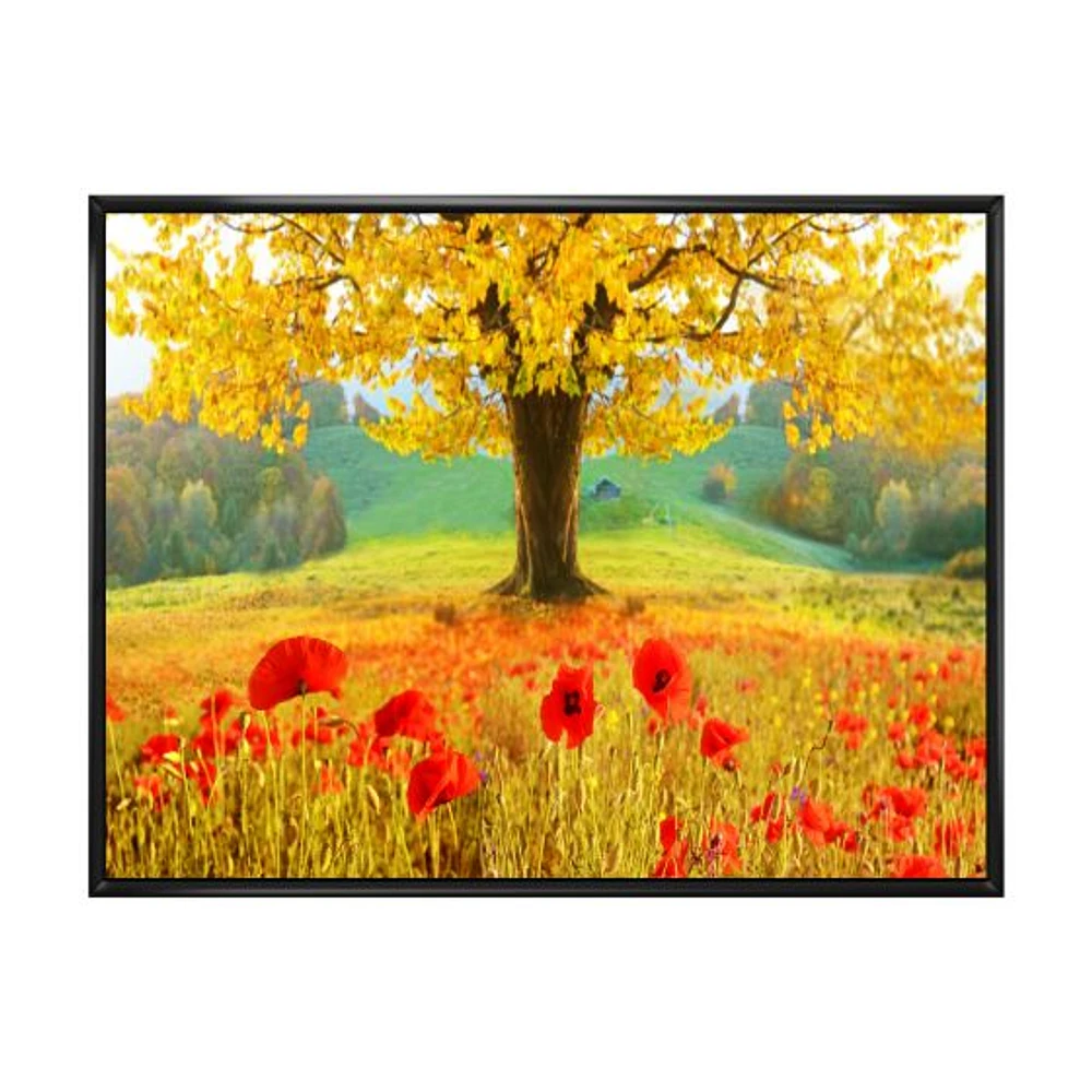 Beautiful Autumn Yellow Tree  Wall Art