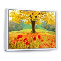 Beautiful Autumn Yellow Tree  Wall Art