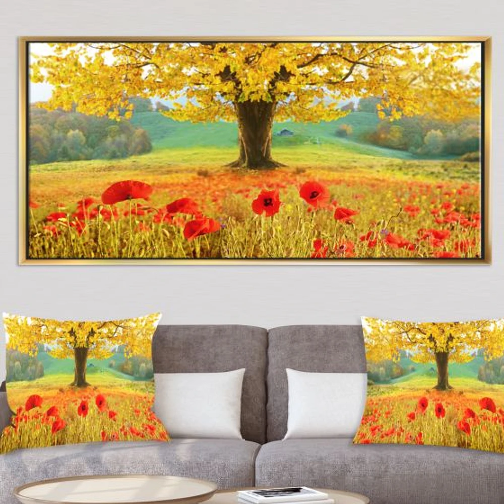 Beautiful Autumn Yellow Tree  Wall Art