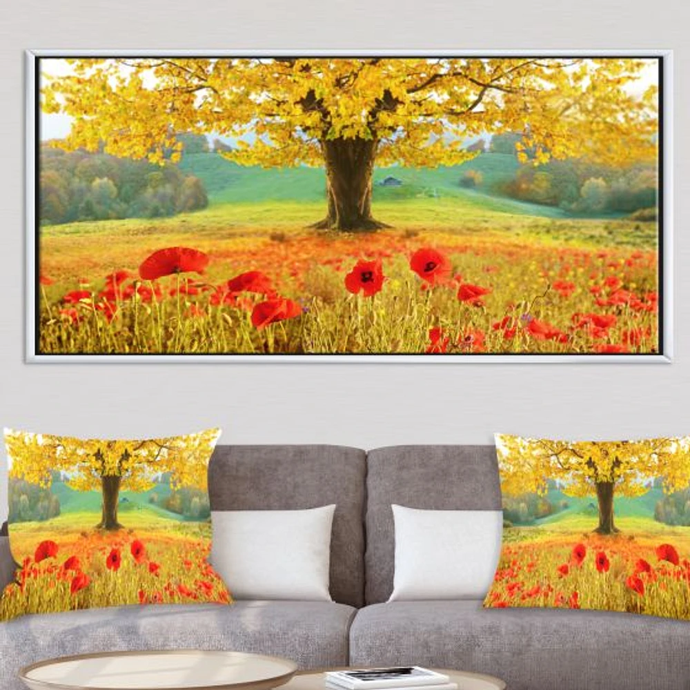 Beautiful Autumn Yellow Tree  Wall Art