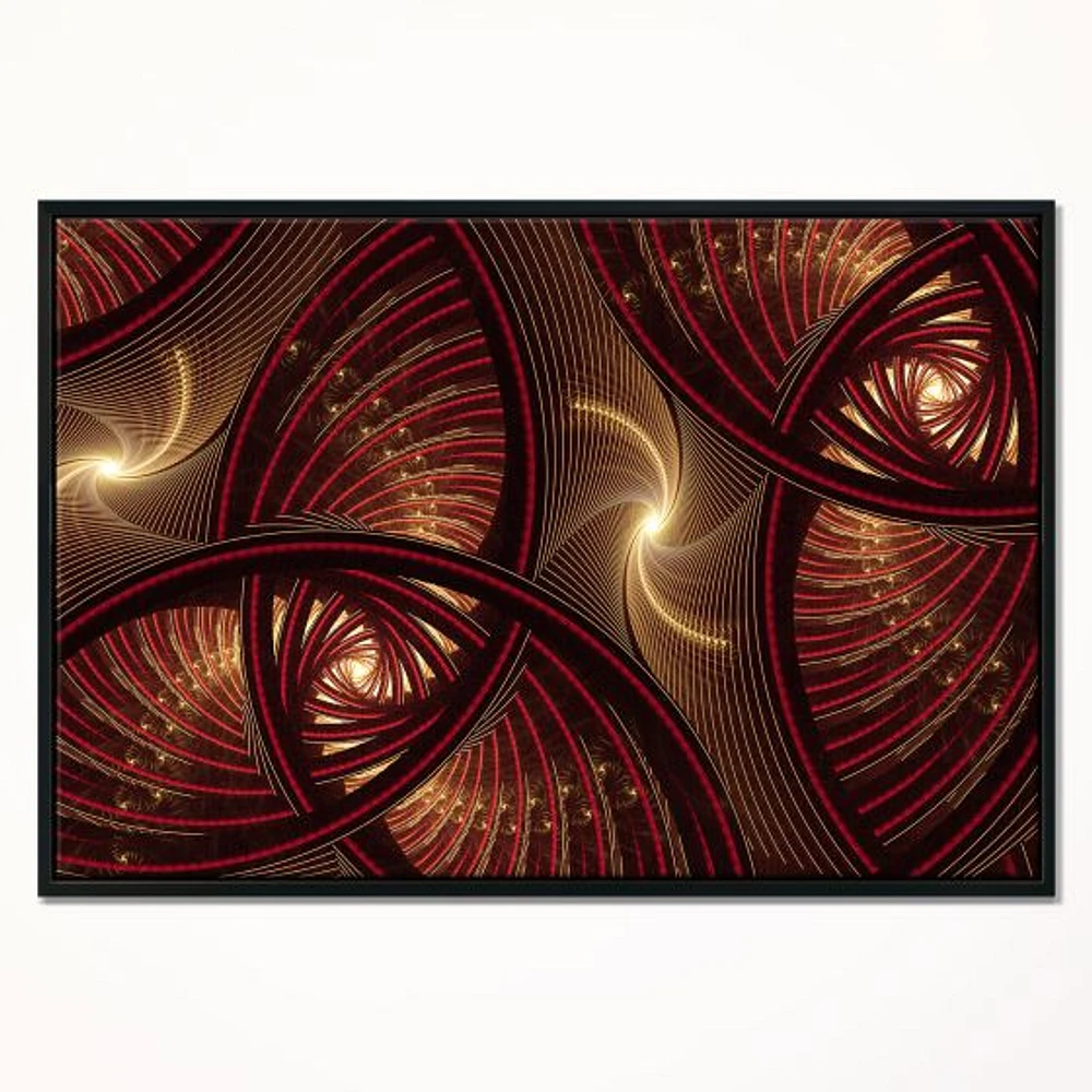 Brown Symmetrical Fractal Pattern  Wall Art