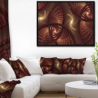 Brown Symmetrical Fractal Pattern  Wall Art