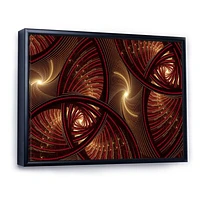 Brown Symmetrical Fractal Pattern  Wall Art