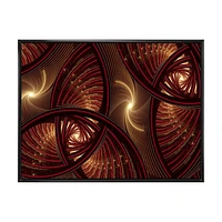 Brown Symmetrical Fractal Pattern  Wall Art