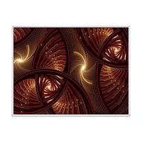 Brown Symmetrical Fractal Pattern  Wall Art