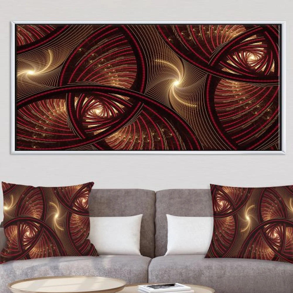 Brown Symmetrical Fractal Pattern  Wall Art