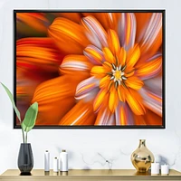 Massive Orange Fractal Flower  Canvas Art Print