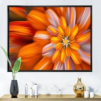 Massive Orange Fractal Flower  Canvas Art Print