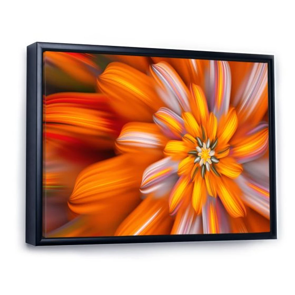 Massive Orange Fractal Flower  Canvas Art Print