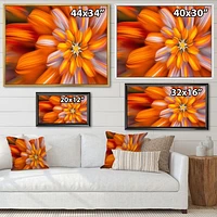 Massive Orange Fractal Flower  Canvas Art Print