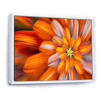 Massive Orange Fractal Flower  Canvas Art Print