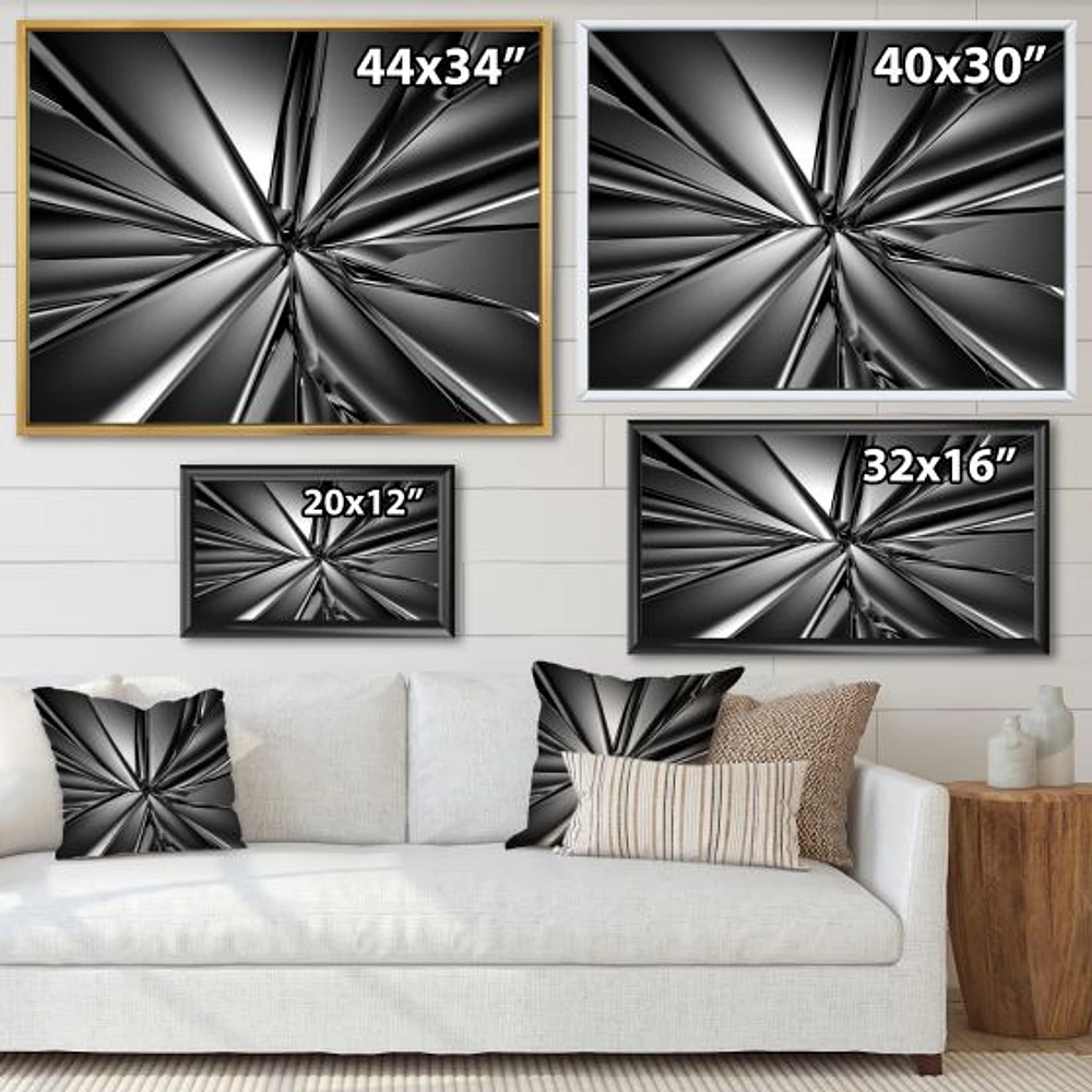 Futuristic Crystal Background  Canvas Art Print