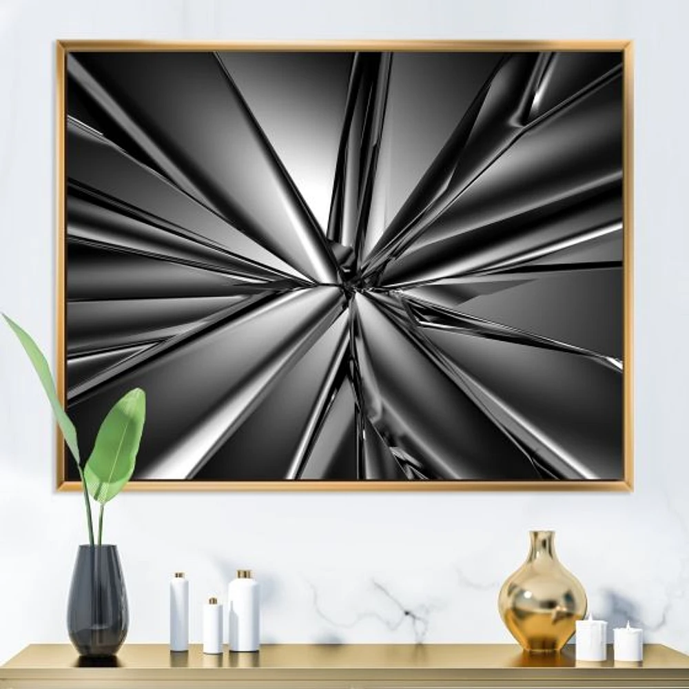 Futuristic Crystal Background  Canvas Art Print