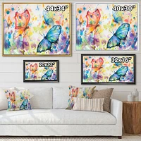 Colorful Butterflies  Wall Art