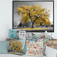 Big Golden Tree  Canvas Wall Art