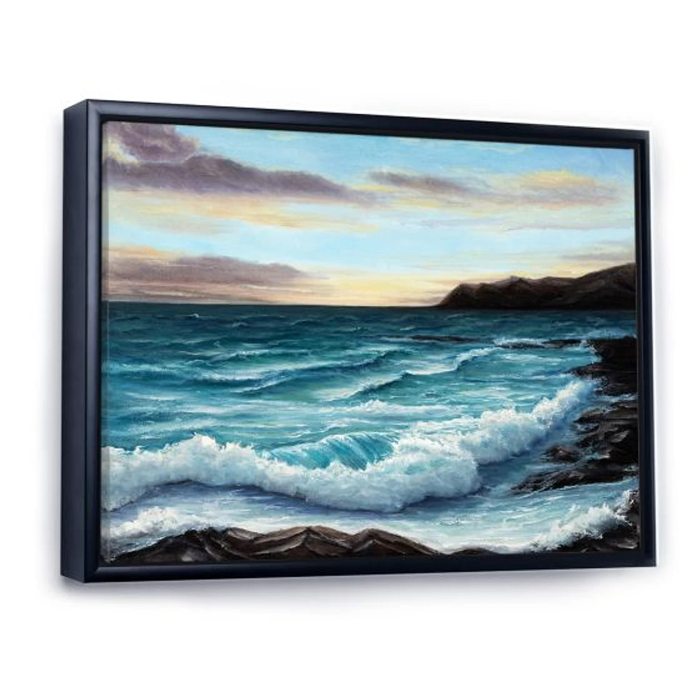 Ocean Waves at Seashore Wall Art