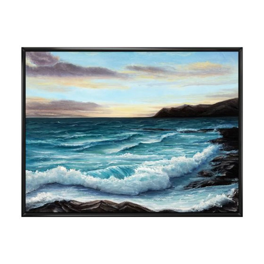 Ocean Waves at Seashore Wall Art