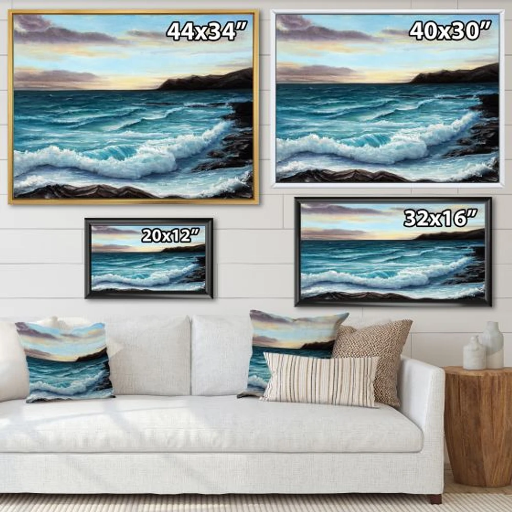 Ocean Waves at Seashore Wall Art