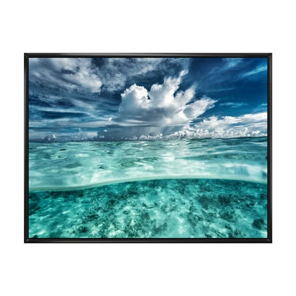 Amazing Underwater Seascape and Clouds  Wall Art