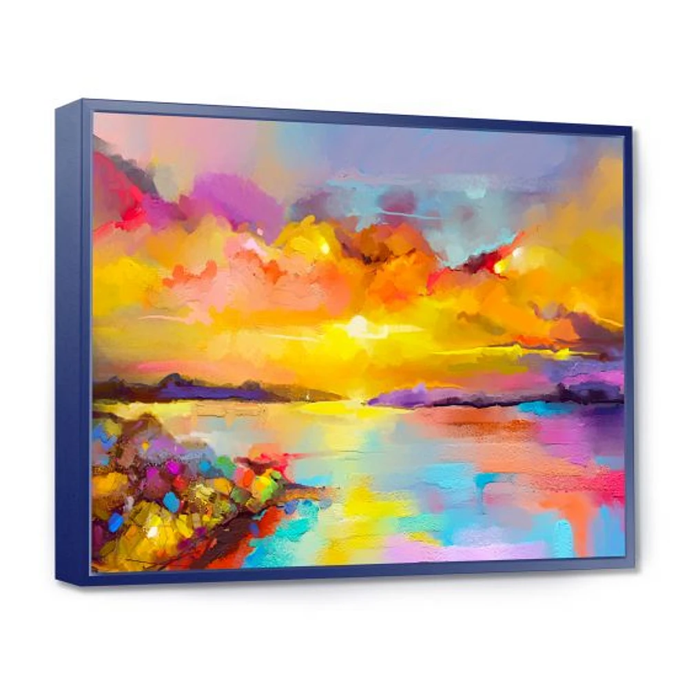 Sunset Painting with Colorful Reflections I  Wall Art