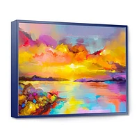 Sunset Painting with Colorful Reflections I  Wall Art