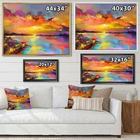 Sunset Painting with Colorful Reflections I  Wall Art