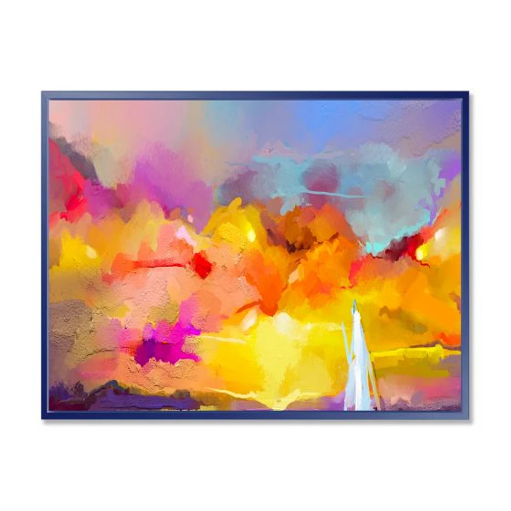 Sunset Painting with Colorful Reflections II  Wall Art