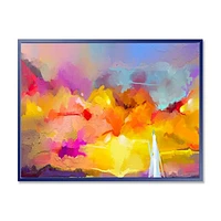 Sunset Painting with Colorful Reflections II  Wall Art