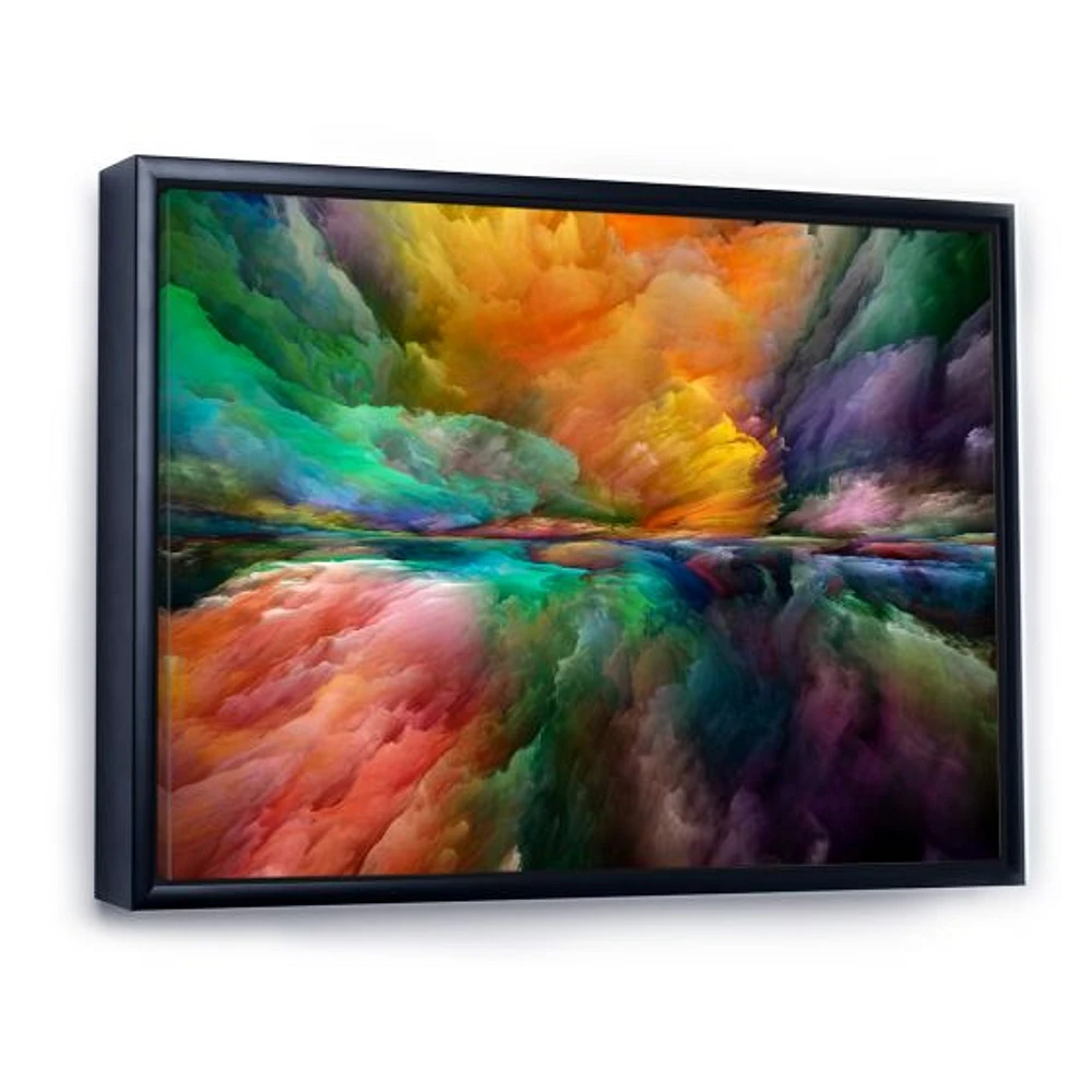 Colorful and Dark Gradient Clouds  Canvas Wall Art Print