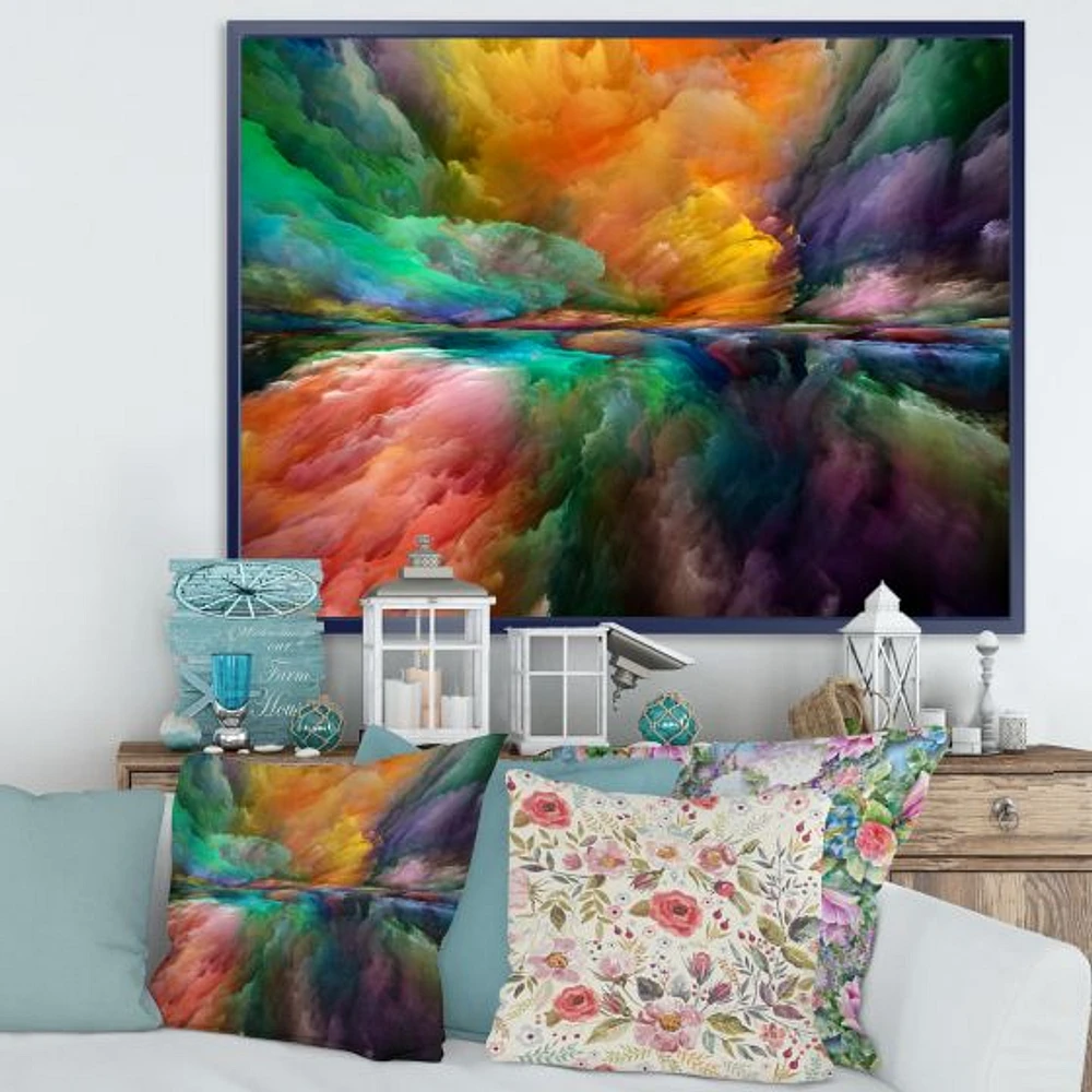 Colorful and Dark Gradient Clouds  Canvas Wall Art Print