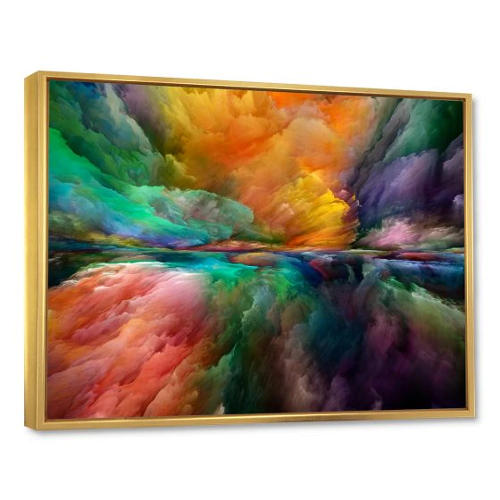 Colorful and Dark Gradient Clouds  Canvas Wall Art Print