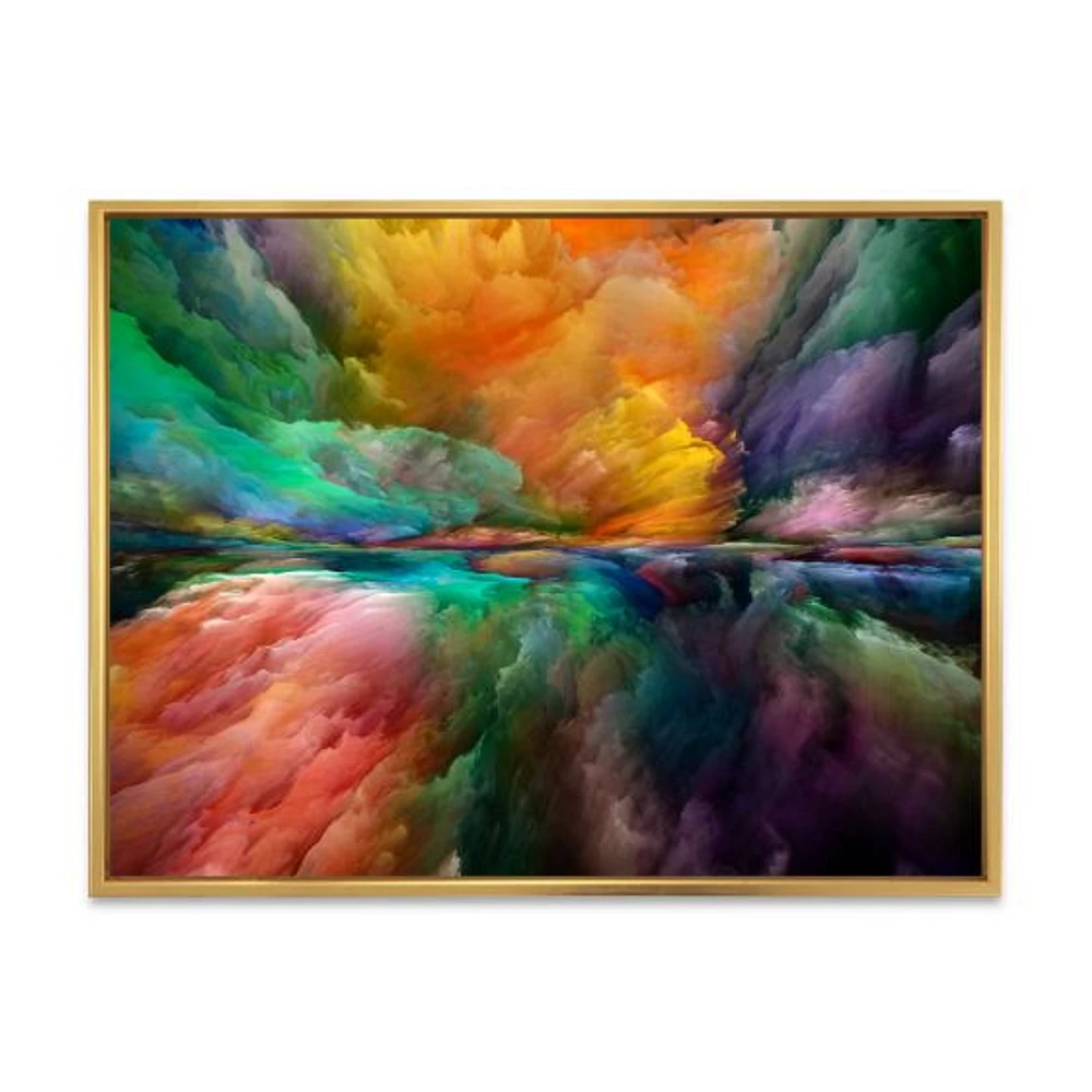 Colorful and Dark Gradient Clouds  Canvas Wall Art Print