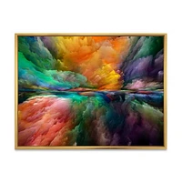 Colorful and Dark Gradient Clouds  Canvas Wall Art Print