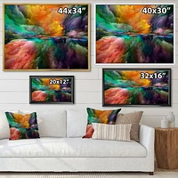 Colorful and Dark Gradient Clouds  Canvas Wall Art Print