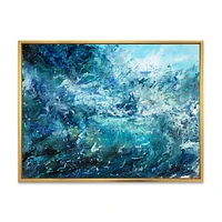 Toile « Wild Blue Ocean Waves V »