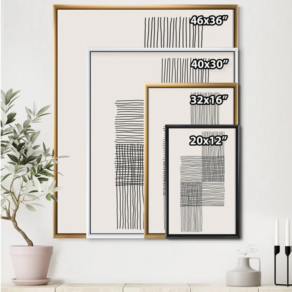 Toile « Minimal Geometric Compostions of Elementary Forms XIX »