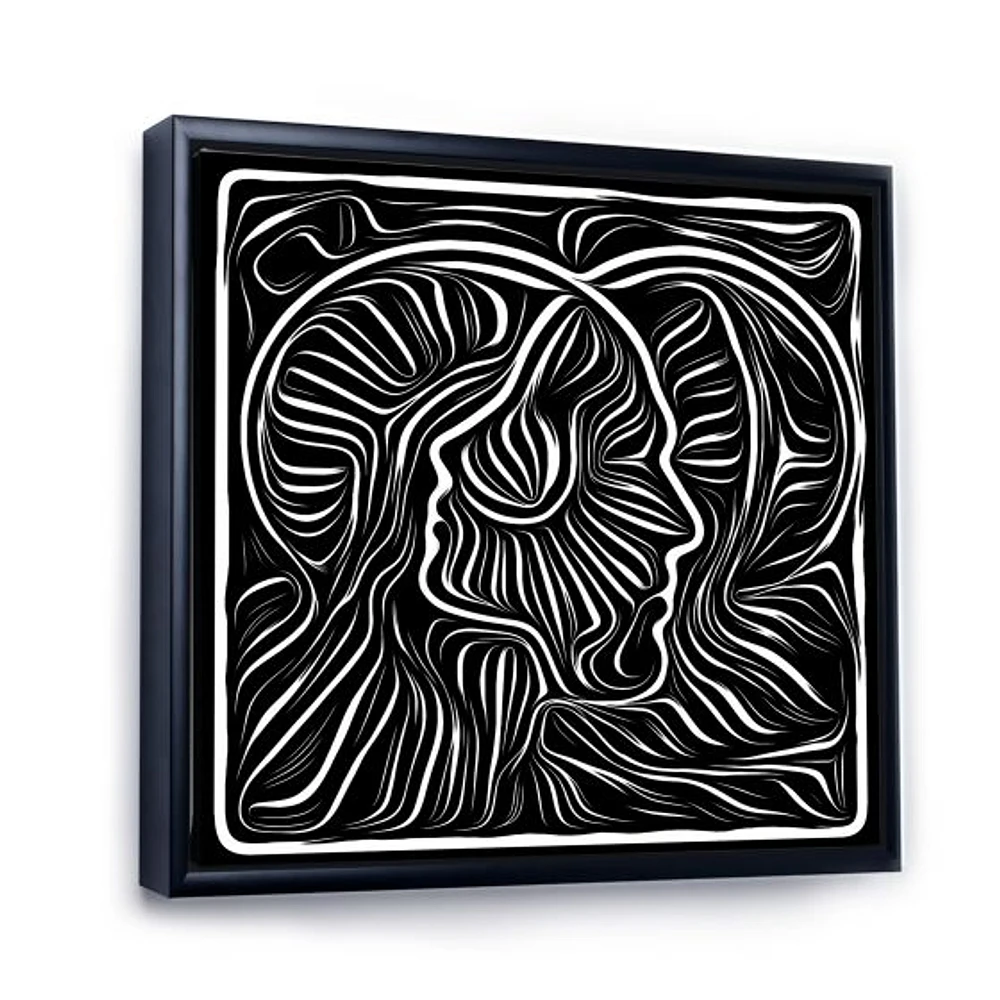 Black and White Awareness Portrait I  Wall Art