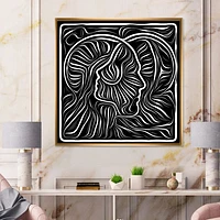 Black and White Awareness Portrait I  Wall Art