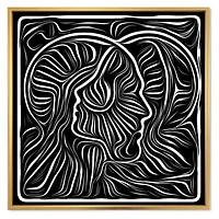 Black and White Awareness Portrait I  Wall Art