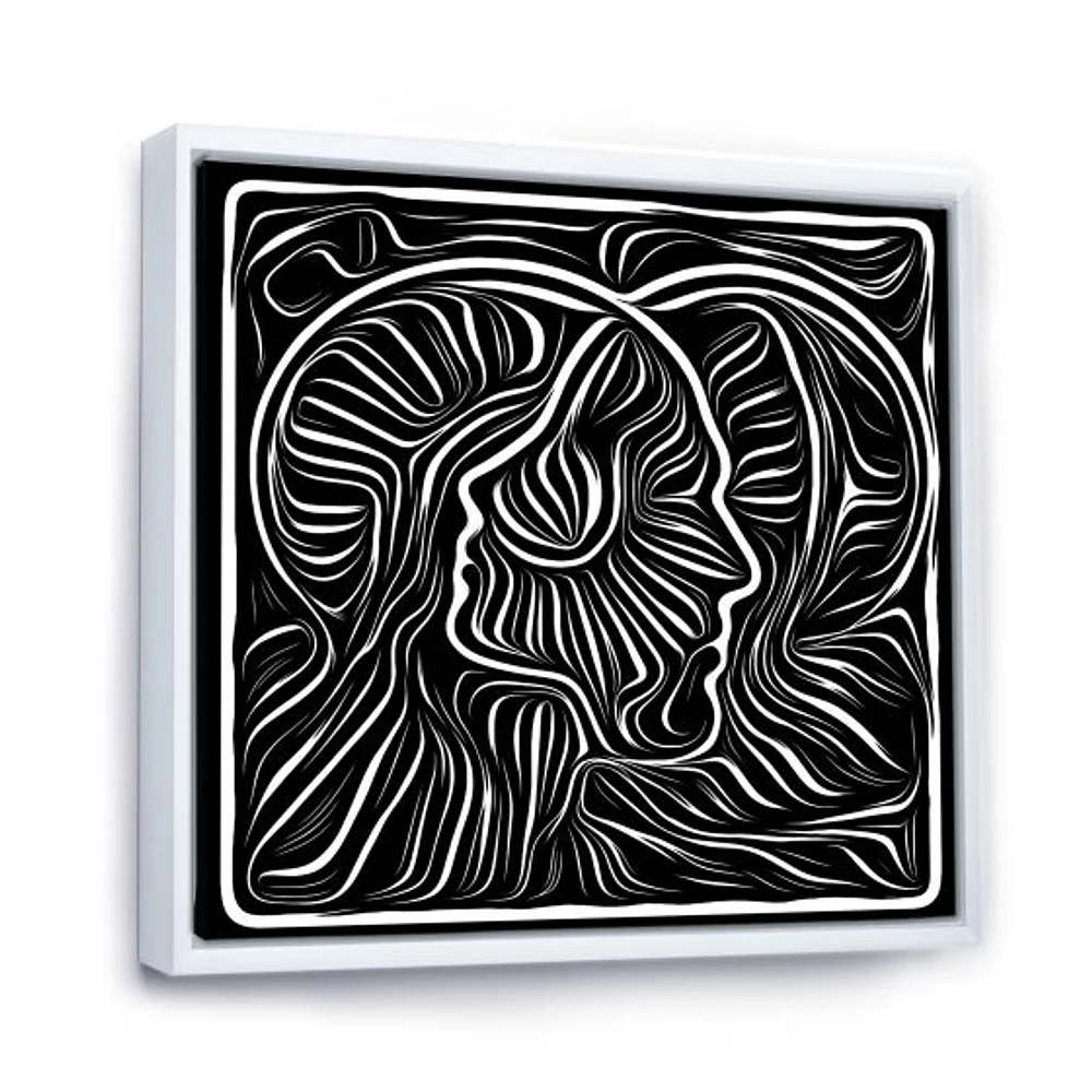 Black and White Awareness Portrait I  Wall Art