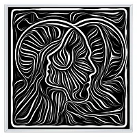 Black and White Awareness Portrait I  Wall Art