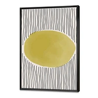 Minimal Geometric Lines and Circle IX  Canvas Wall Art Print