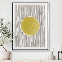 Minimal Geometric Lines and Circle IX  Canvas Wall Art Print